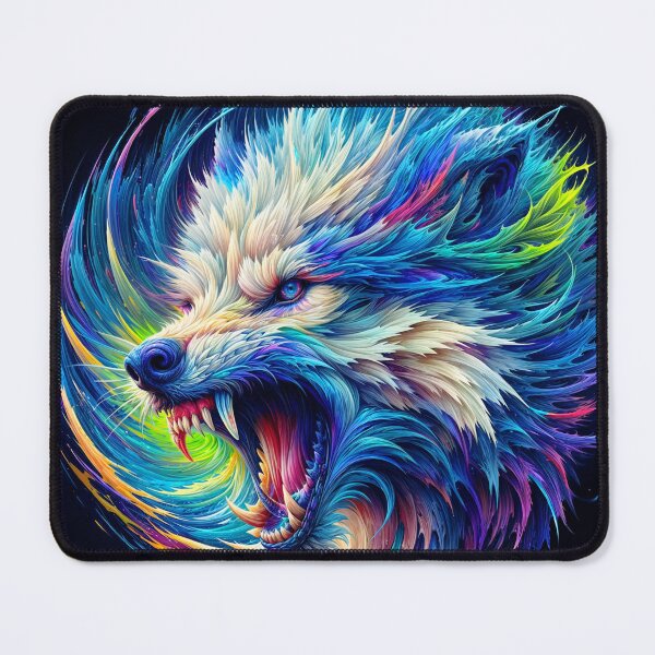 Item preview, Colorful Abstract Wolf Logo designed and sold by PixelCraftDSG.