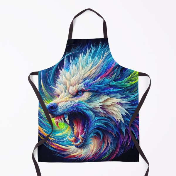 Item preview, Colorful Abstract Wolf Logo designed and sold by PixelCraftDSG.