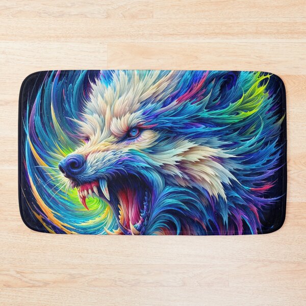 Item preview, Colorful Abstract Wolf Logo designed and sold by PixelCraftDSG.