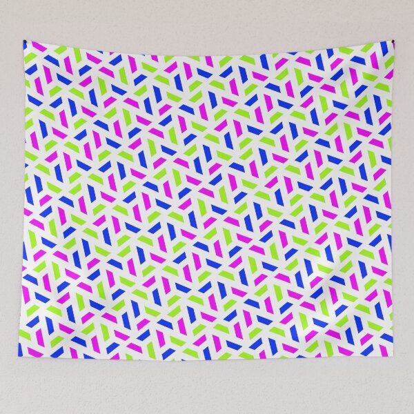 Item preview, Pink Multicolor Lime-Green Triangles Seamless Ordered Repeating Composition designed and sold by Alchemy-A-La-G.