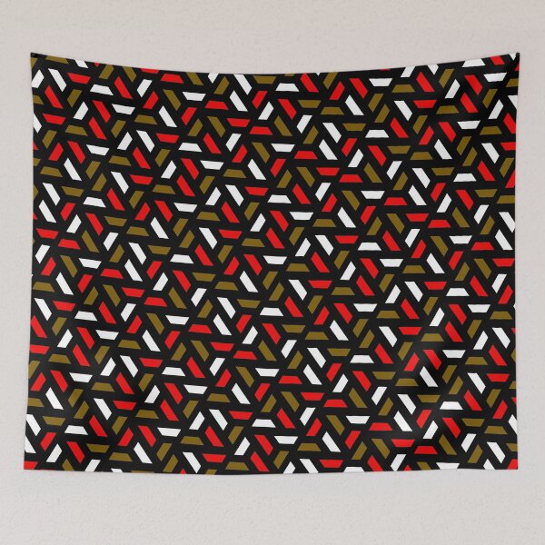 Item preview, Brown Multicolor Red Repeating Triangles Continuous Seamless Composition designed and sold by Alchemy-A-La-G.