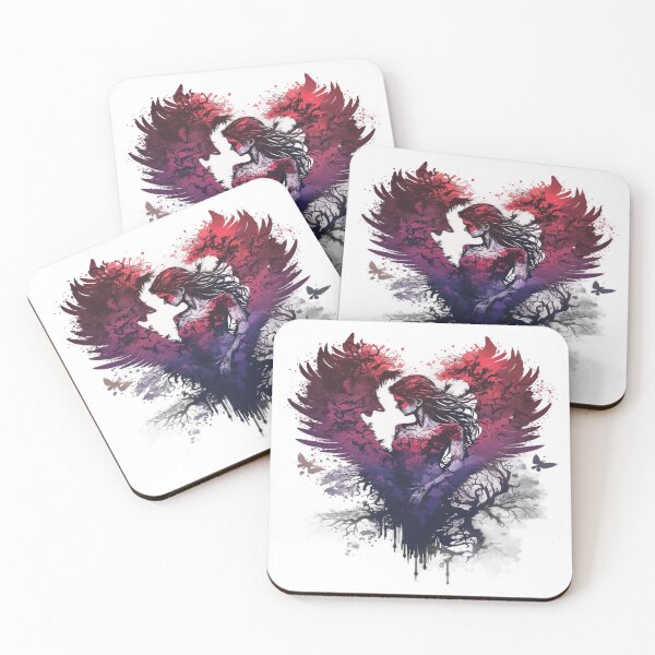 Item preview, Dark Angel with Heart-Shaped Wings designed and sold by FantasyVisions.