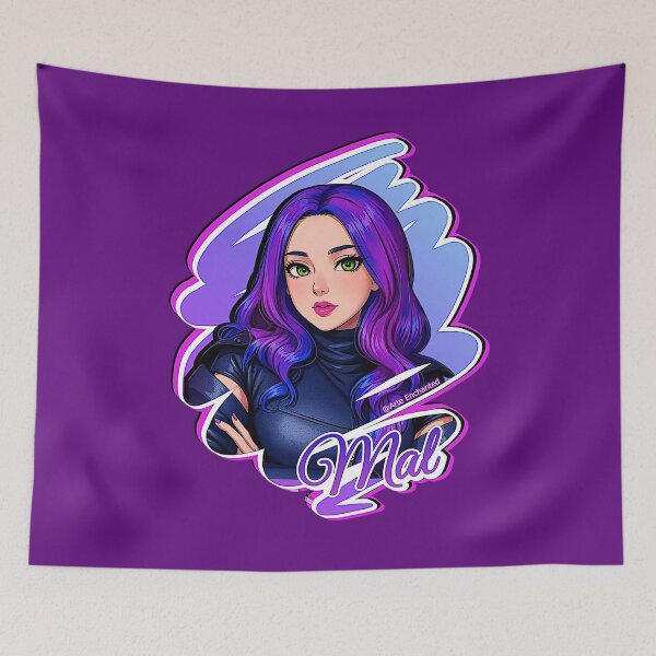 Item preview, Mal Purple Queen - Descendants 3 Manga Anime Cartoon Comics Style designed and sold by Arte Enchanted.
