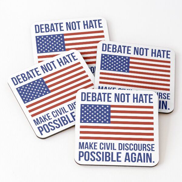 Item preview, Debate not hate American flag patriotic design  designed and sold by Rachel the Artist .