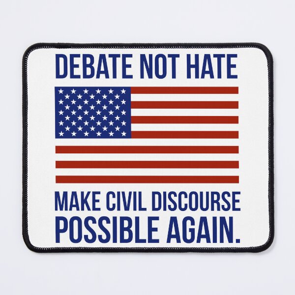 Item preview, Debate not hate American flag patriotic design  designed and sold by Rachel the Artist .