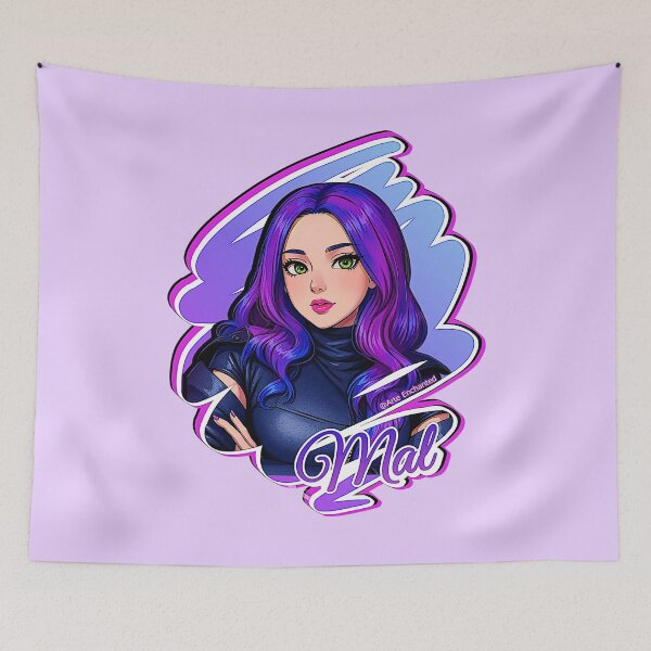 Item preview, Mal Purple Queen Star - Descendants 3 Manga Anime Cartoon Comics Style designed and sold by Arte Enchanted.