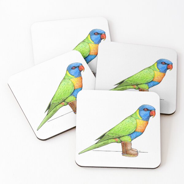 Item preview, Rainbow Lorikeet in Uggs Boots designed and sold by JimsBirds.