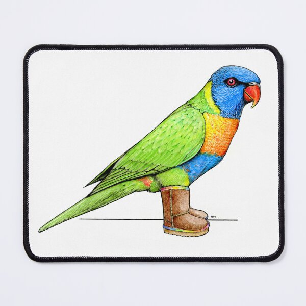 Item preview, Rainbow Lorikeet in Uggs Boots designed and sold by JimsBirds.