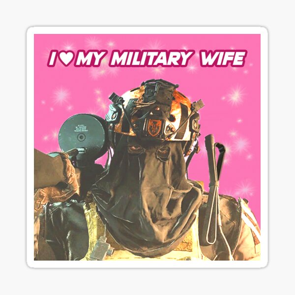 Item preview, I LOVE MY MILITARY WIFE Konig Sticker designed and sold by ashenonedraws.