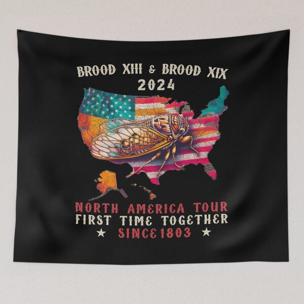 Item preview, Cicada Swarm 2024 Brood XIX  & XIII North America Tour 2024 designed and sold by PrintItStudio.