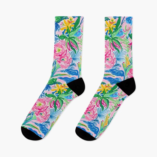 Item preview, Preppy rose garden in bright colors on pink background designed and sold by SophieClimaArt.