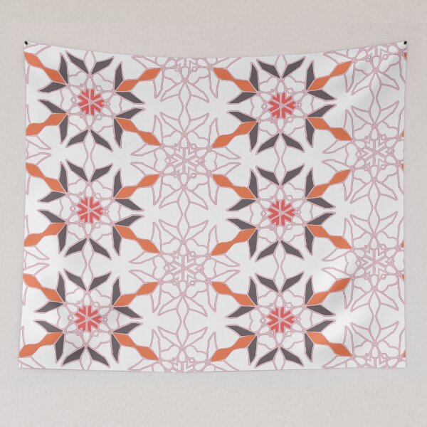 Aperçu de l'œuvre Marguerite noire géo corail créée et vendue par Ldydesign.