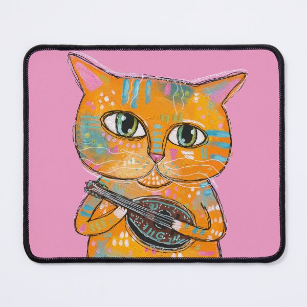 Item preview, Cat With A Ukulele designed and sold by KilkennyCat Art.