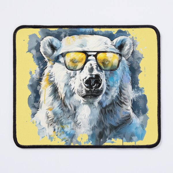 Item preview, Colorful/Colorful polar bear with sunglasses 03 designed and sold by Batch-C91.