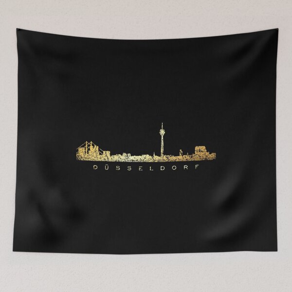 Item preview, Dusseldorf Skyline (Vintage Gold) designed and sold by theshirtshops.
