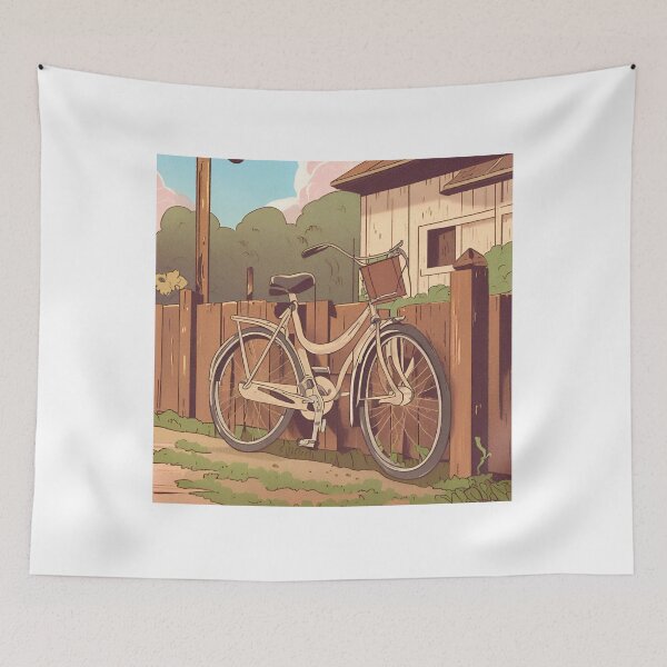 Item preview, Retro Bicycle in Village designed and sold by KINGSMILESTORE.