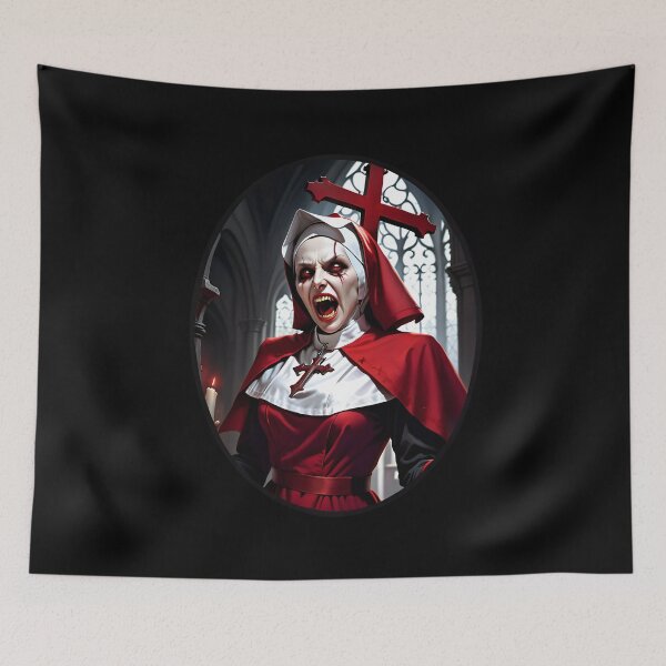 Item preview, Creepy Demonic Zombie Nun designed and sold by TheArtOfPat.