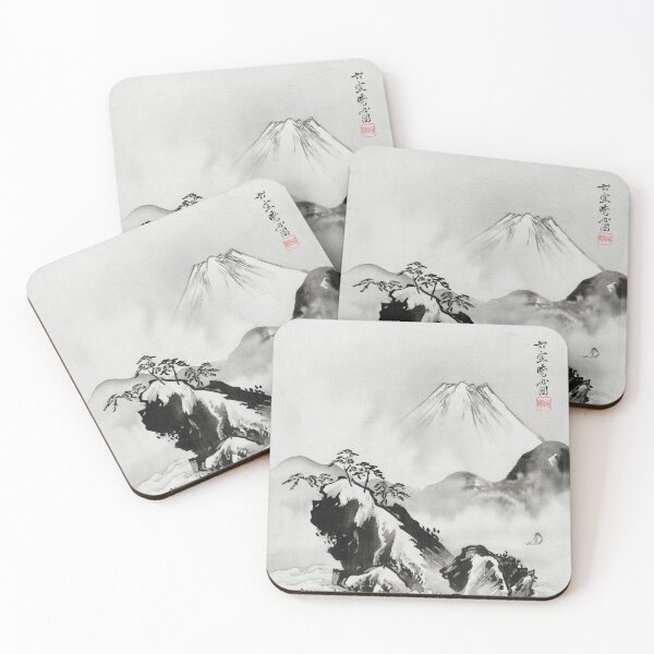 Item preview, Vintage Mount Fuji Print, Japanese Art, Mount Fuji Drawing designed and sold by Losthorsedesign.