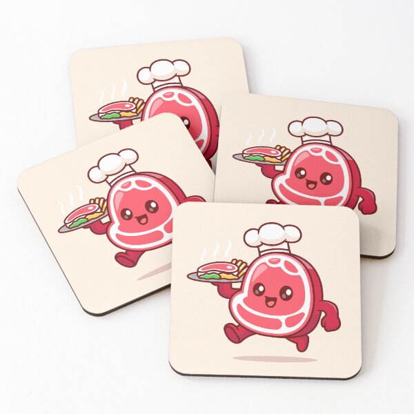 Item preview, Steak Master: Cute Cartoon Vector Icon" designed and sold by hjian8219.