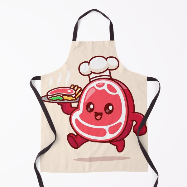 Item preview, Steak Master: Cute Cartoon Vector Icon" designed and sold by hjian8219.