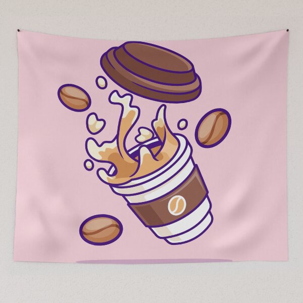 Item preview, "Bean Brew Bliss: Cartoon Coffee Cup Vector Icon designed and sold by hjian8219.
