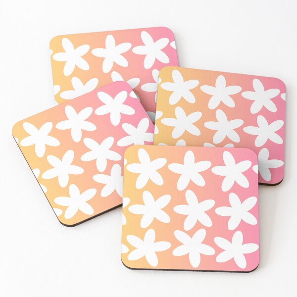 Item preview, White, Pink and Yellow Gradient Flower designed and sold by AestheticBoho.