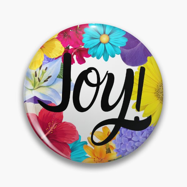 Item preview, Joy! on bright floral background designed and sold by LemonHorse.