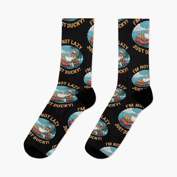 Item preview, Not Lazy, Just Ducky! Tropical Beach Relaxing Duck Design designed and sold by edesignprints.