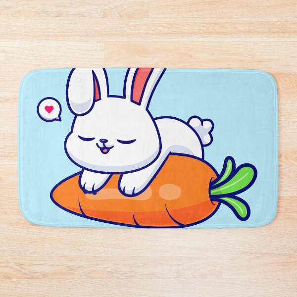 Item preview, "Carrot Nap: Cute Cartoon Rabbit Vector Icon designed and sold by hjian8219.