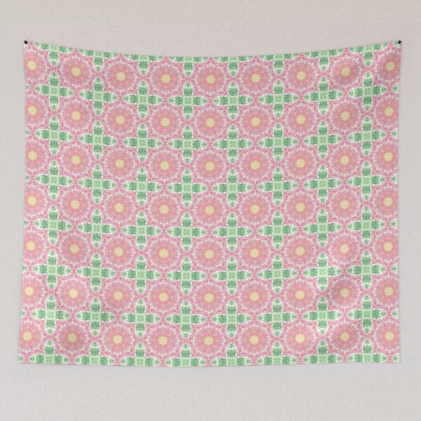 Item preview, Whimsical Geometry: Pink Octagon with Yellow Center designed and sold by MarcyBrennanArt.