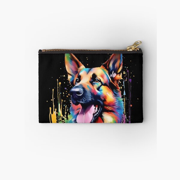 Item preview, Vibrant Rainbow Alsatian Portrait Design For Dog Lovers designed and sold by kakarikihill.