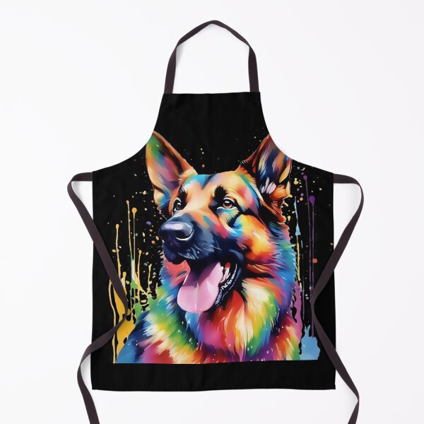 Item preview, Vibrant Rainbow Alsatian Portrait Design For Dog Lovers designed and sold by kakarikihill.