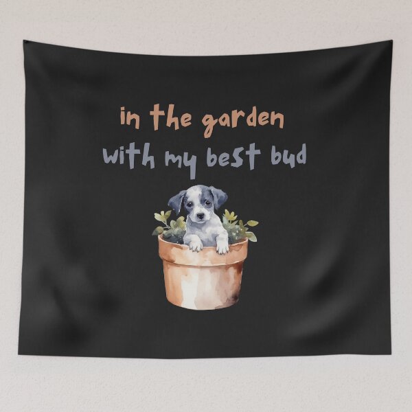 Item preview, In the garden with my dog.  designed and sold by ninjapineapple.