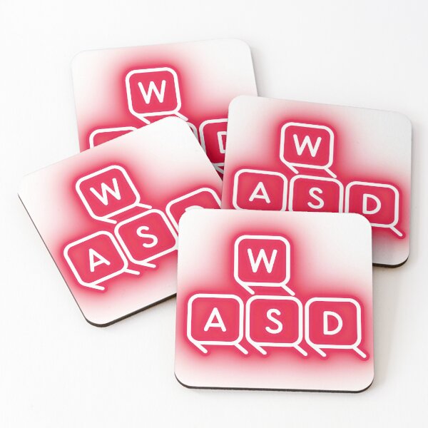 Item preview, WASD Gamer Graphic Neon Red designed and sold by socialarmour.