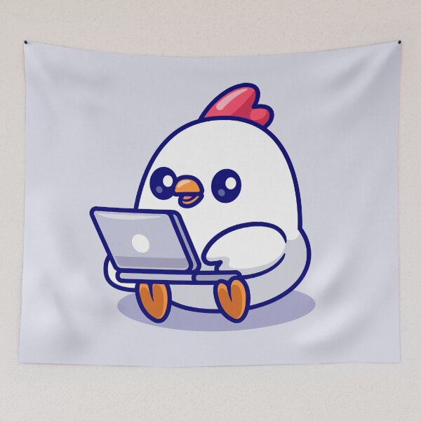 Item preview, Tech Chick: Cute Cartoon Vector Icon designed and sold by hjian8219.