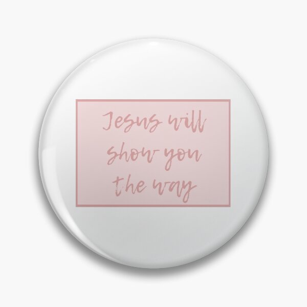 Item preview, Jesus will show you the way - Pink Christian Sticker designed and sold by AestheticBoho.