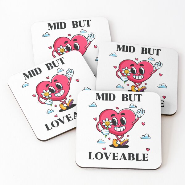 Item preview, Mid But Loveable Heart Tee - Funny Cute Heart Cartoon with Quirky Slogan designed and sold by prototype44.