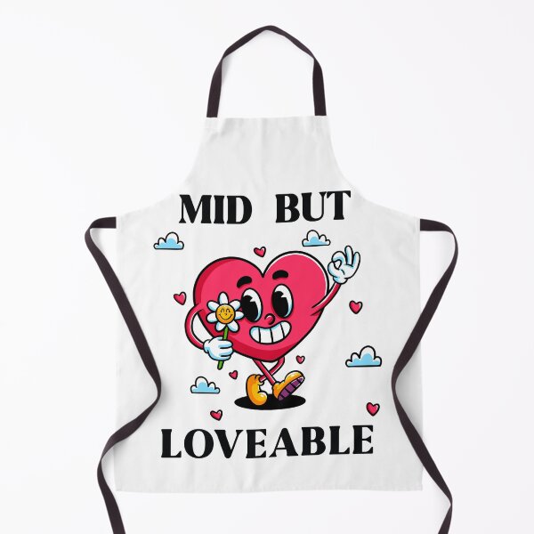 Item preview, Mid But Loveable Heart Tee - Funny Cute Heart Cartoon with Quirky Slogan designed and sold by prototype44.