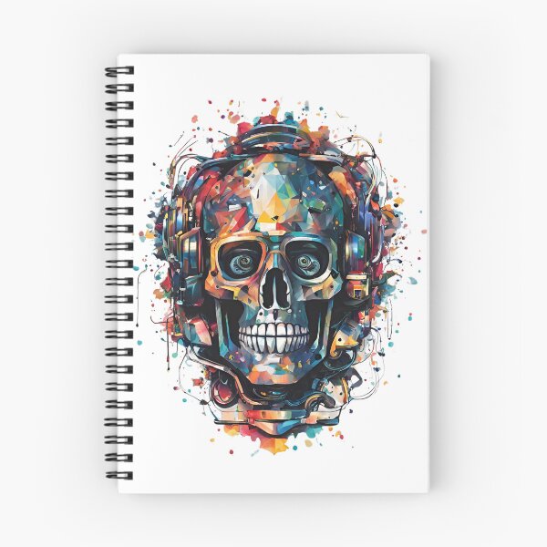 Item preview, Colorful Skull with Headphones - Unique, Stylish, and Trendy Design by TRYKID designed and sold by TRYKID.
