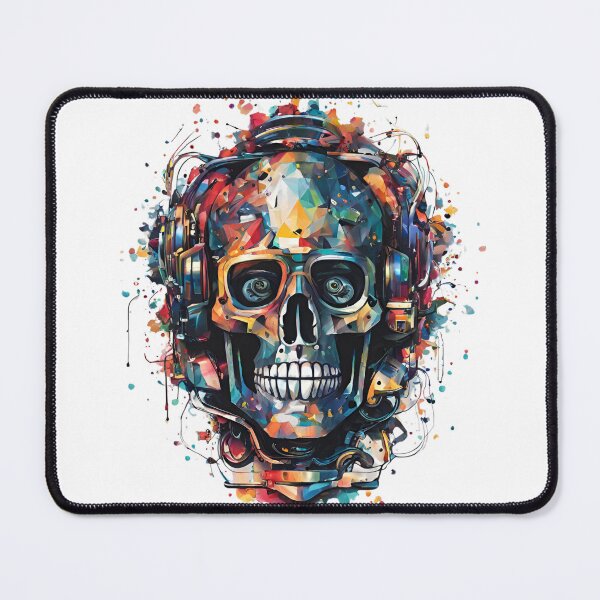 Item preview, Colorful Skull with Headphones - Unique, Stylish, and Trendy Design by TRYKID designed and sold by TRYKID.