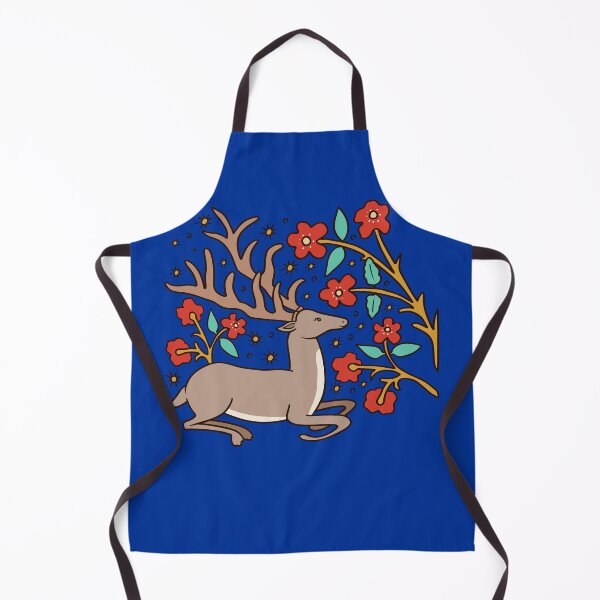 Item preview, Cute Medieval Stag with Flowers illustration Design designed and sold by MariOyama.
