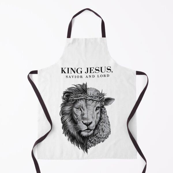 Item preview, King Jesus, Savior and Lord, Lion and Lamb Wearing a Crown of Thorns Art designed and sold by Faithloveshop.
