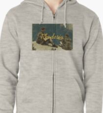 Rhodesia vintage postcard Zipped Hoodie