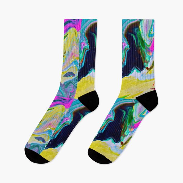 Item preview, Neon fluid pattern designed and sold by PaintToven.