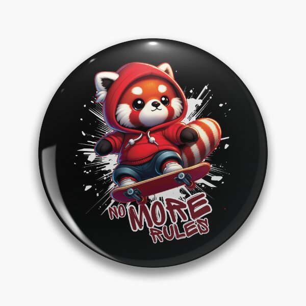 Artikelvorschau, Keine Regeln mehr - Skateboarding Red Panda entworfen und verkauft von The magic Yellow bus.