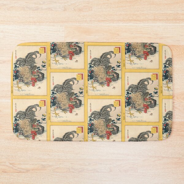 Item preview,  Sugakudo Curly-feathered ,Chickens and Wild Strawberries (No. 11)  designed and sold by TeeARTHY.