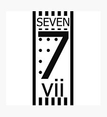 Seven vii 7 Photographic Print