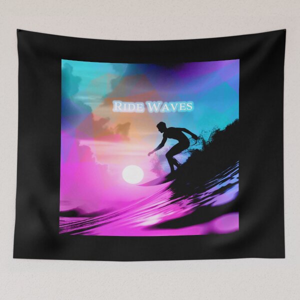Item preview, Ride Waves - Sunset Surfer Artwork designed and sold by AmvaDesigns.