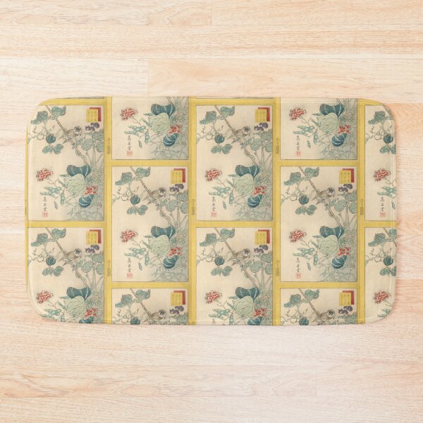 Item preview, Sugakudo  (No. 6)   White-cheeked Bunting, Wisteria Bean, and Wild Carnation   designed and sold by TeeARTHY.