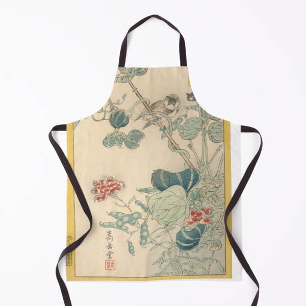 Item preview, Sugakudo (No. 6) White-cheeked Bunting, Wisteria Bean, and Wild Carnation designed and sold by TeeARTHY.